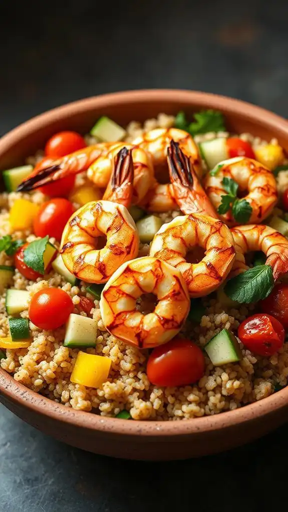 quinoa salad with shrimp