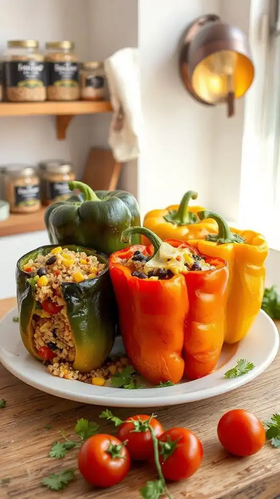 quinoa stuffed bell peppers quinoa stuffed bell peppers