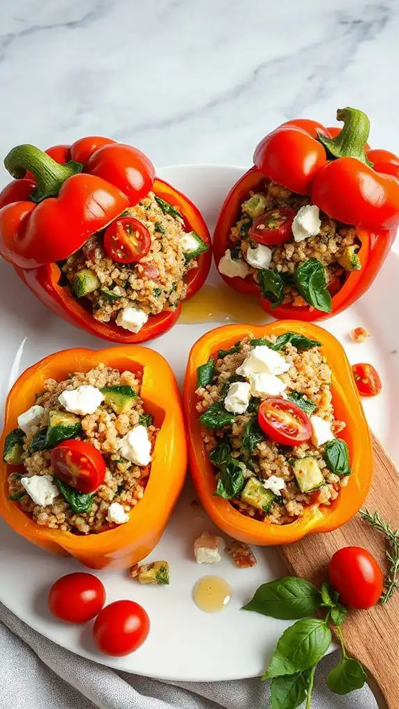 quinoa stuffed roasted peppers