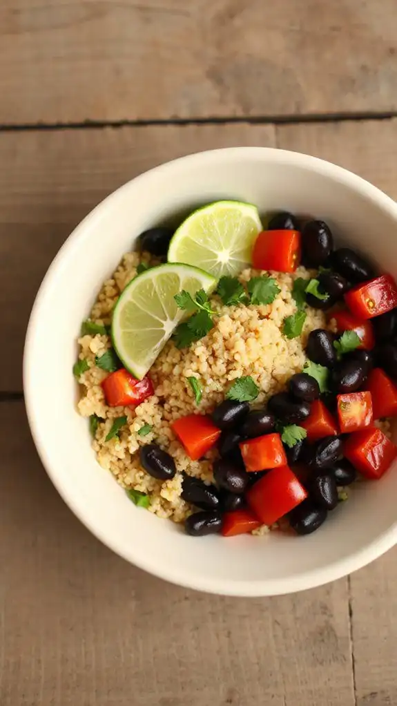 quinoa with black beans