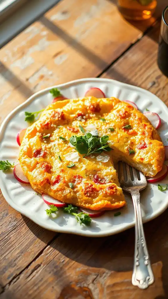 radish leek frittata recipe