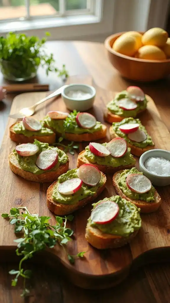 radish topped avocado toast radish topped avocado toast