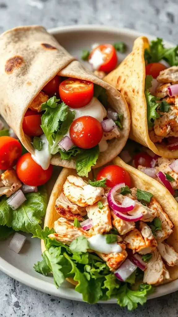 ranch chicken salad wrap