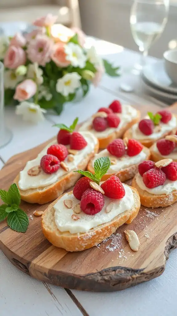 raspberry almond bruschetta topping