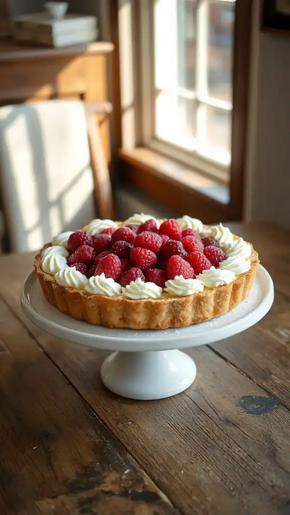 raspberry almond dessert tart
