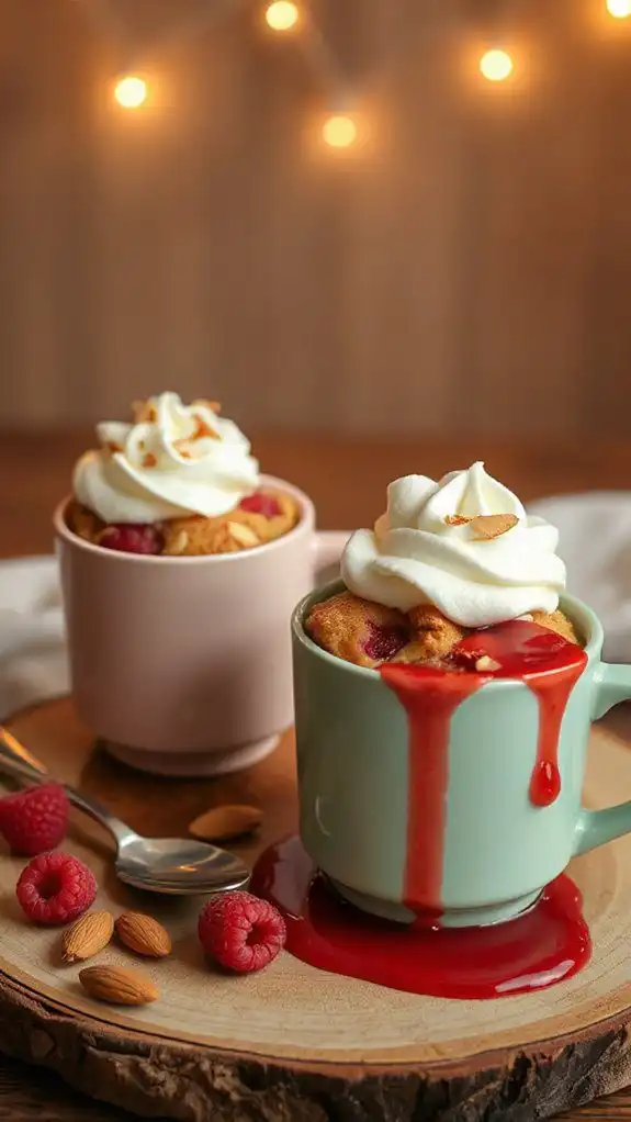 raspberry almond microwave cake raspberry almond microwave cake