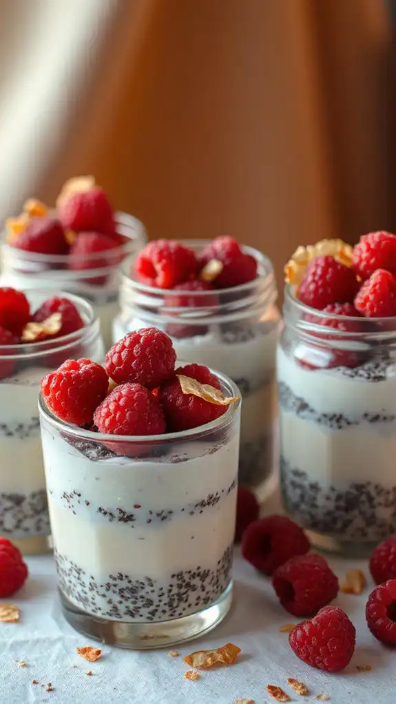 raspberry coconut chia pudding