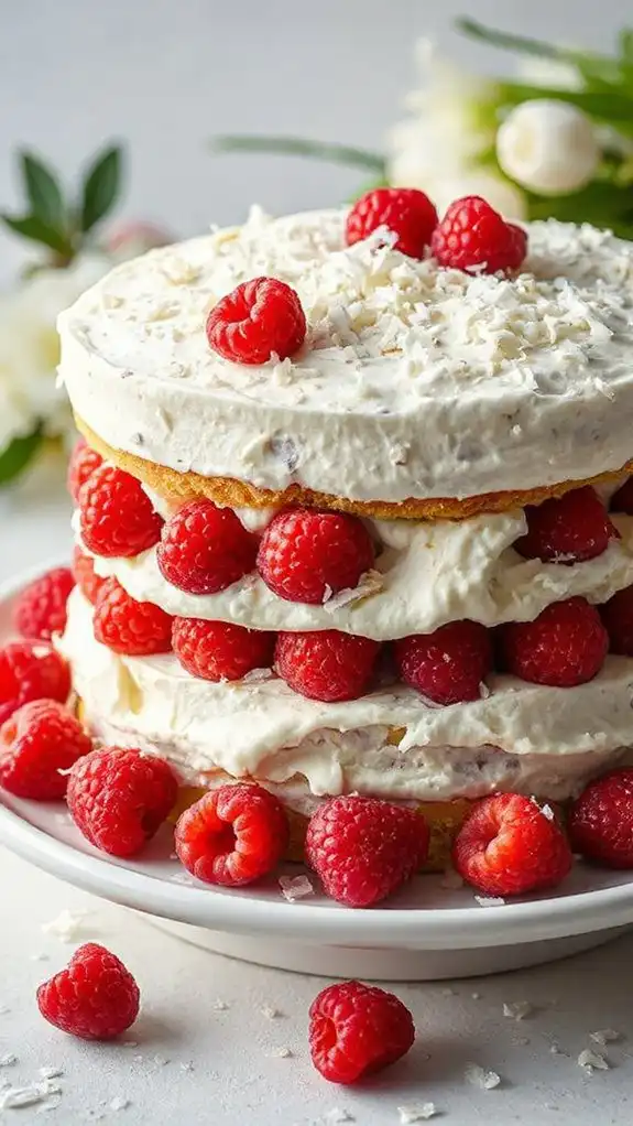 raspberry coconut dessert delight