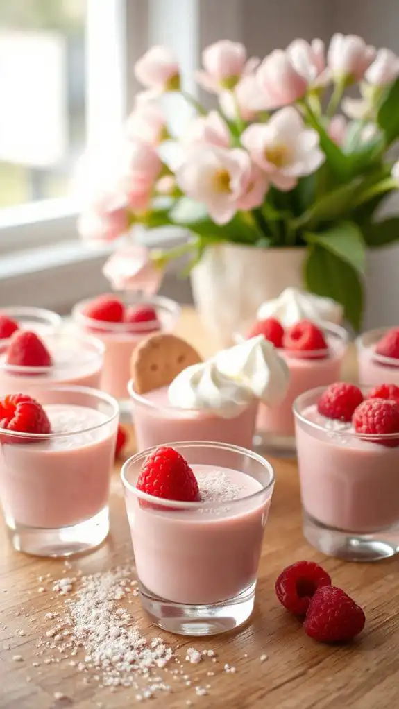 raspberry cream cheese shots