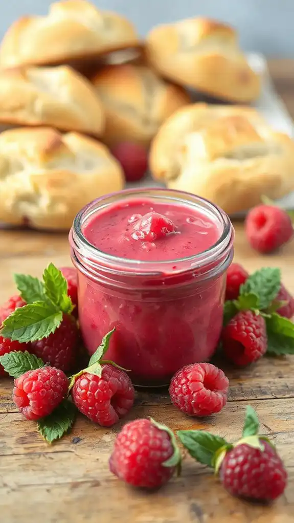 raspberry flavored creamy dessert raspberry flavored creamy dessert