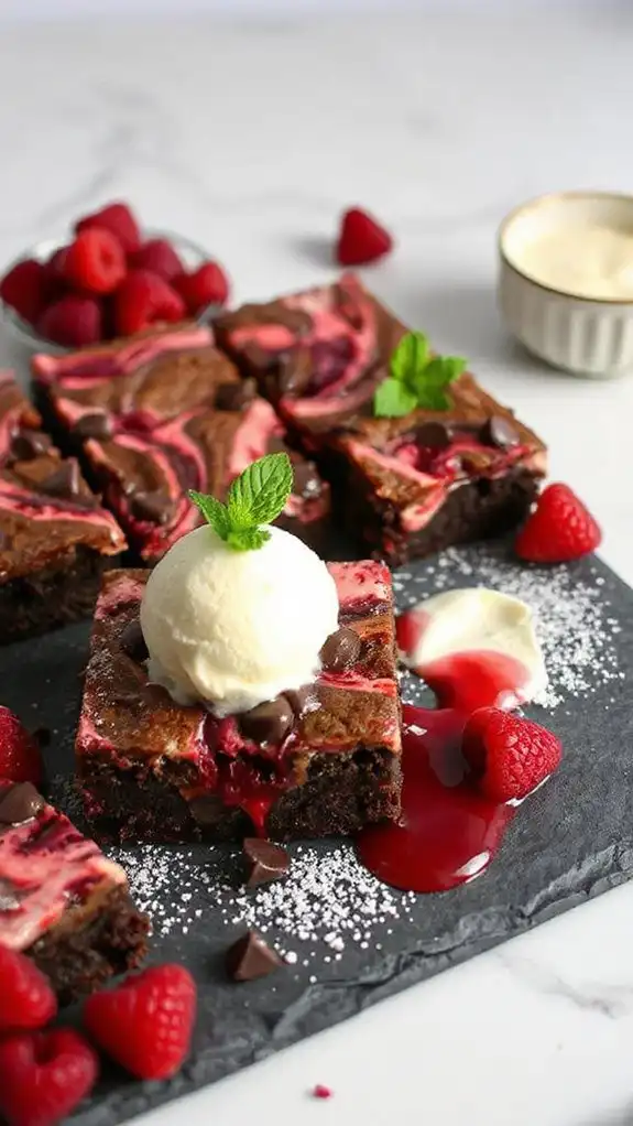 raspberry infused brownie cookies