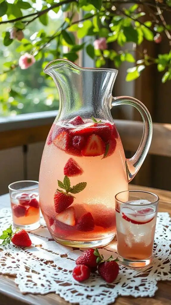 raspberry infused floral drinks raspberry infused floral drinks