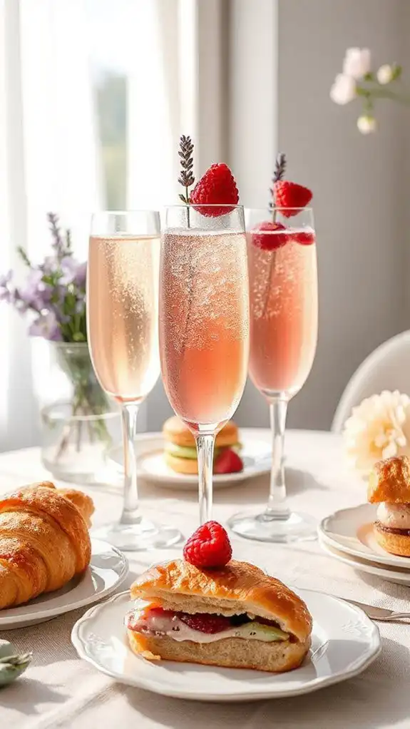 raspberry lavender sparkling cocktail