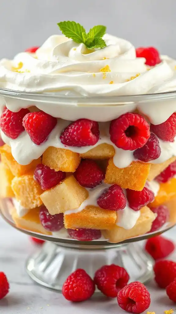raspberry lemon dessert layers
