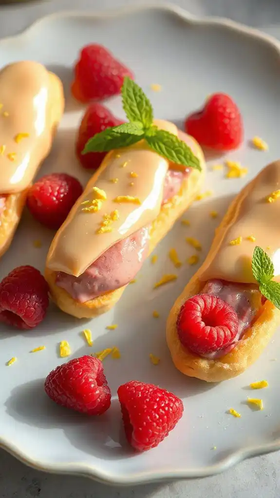 raspberry lemon filled pastries raspberry lemon filled pastries