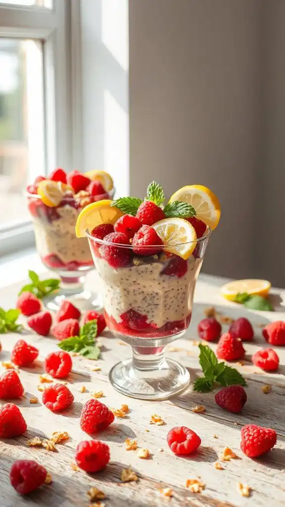 raspberry lemonade chia parfait