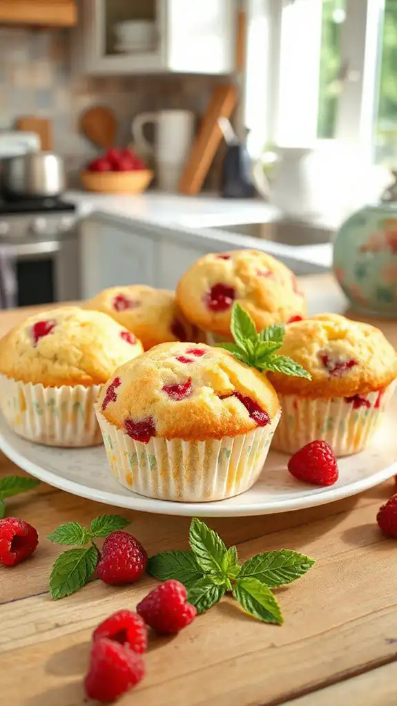 raspberry lemonade flavored muffins