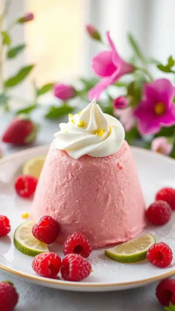 raspberry lime frozen dessert delight