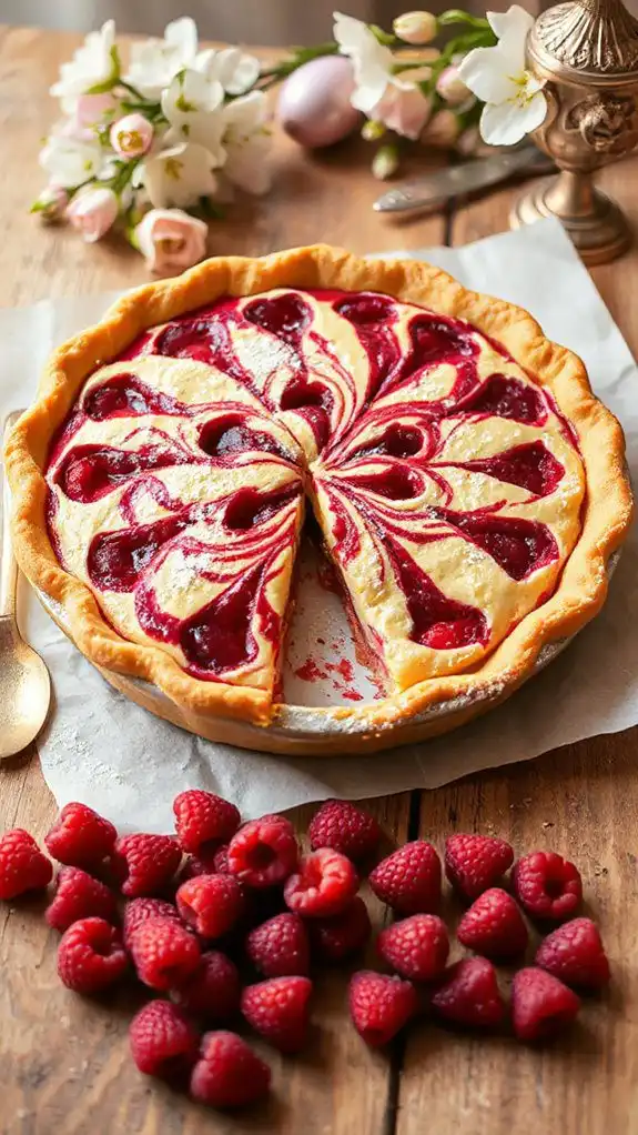 raspberry pie with swirl raspberry pie with swirl