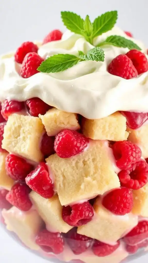 raspberry vanilla punch bowl cake