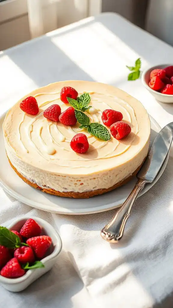 raspberry white chocolate cheesecake