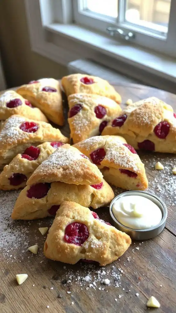raspberry white chocolate scones raspberry white chocolate scones
