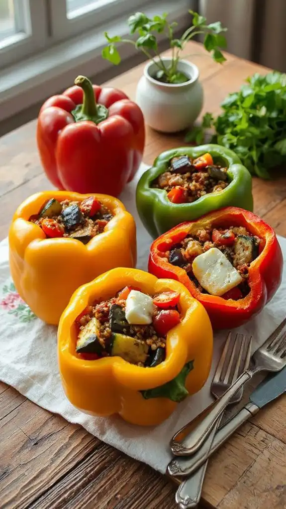 ratatouille filled bell peppers