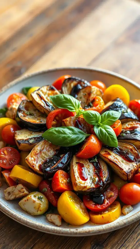 ratatouille topped with glaze ratatouille topped with glaze
