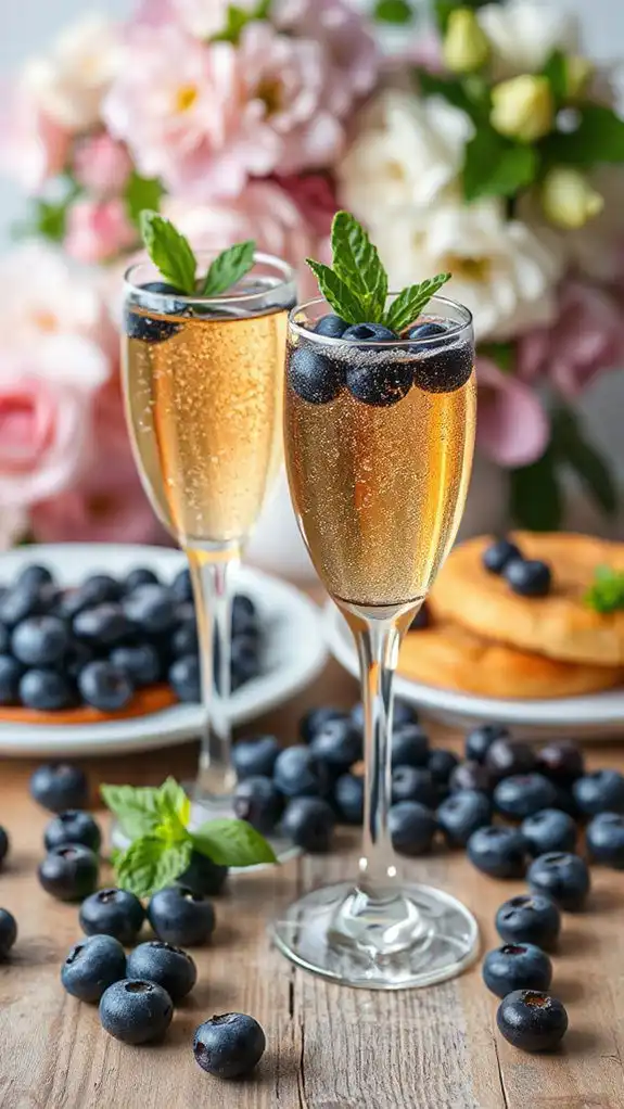 refreshing blueberry mint cocktail