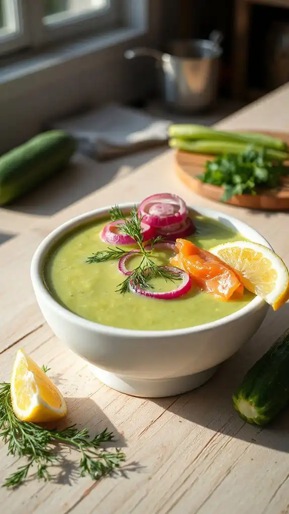 refreshing chilled cucumber soup