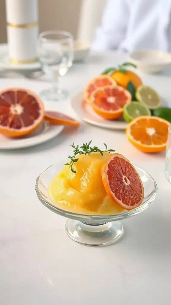 refreshing citrus frozen dessert