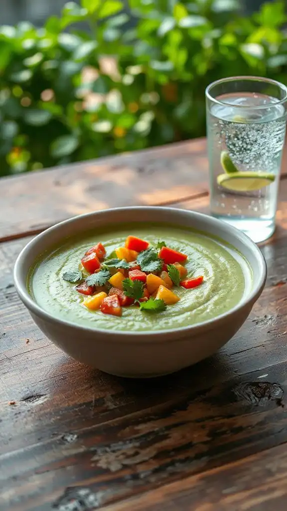 refreshing cucumber avocado soup