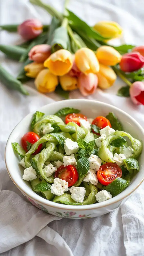 refreshing cucumber feta salad