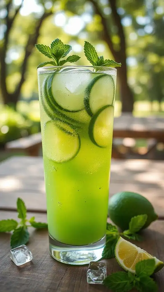 refreshing cucumber mint beverage refreshing cucumber mint beverage