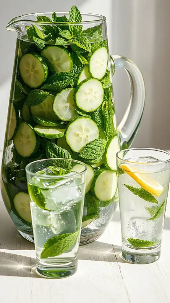 refreshing cucumber mint beverage refreshing cucumber mint beverage
