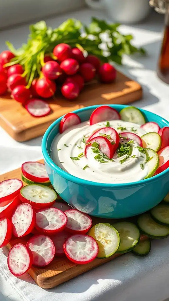 refreshing cucumber radish salad
