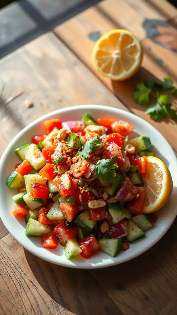 refreshing cucumber tomato salad