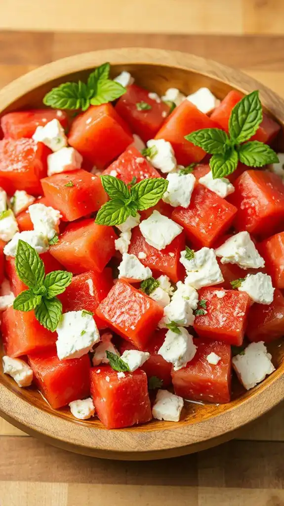refreshing fruit and cheese