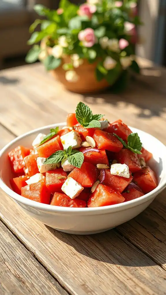refreshing fruit and cheese