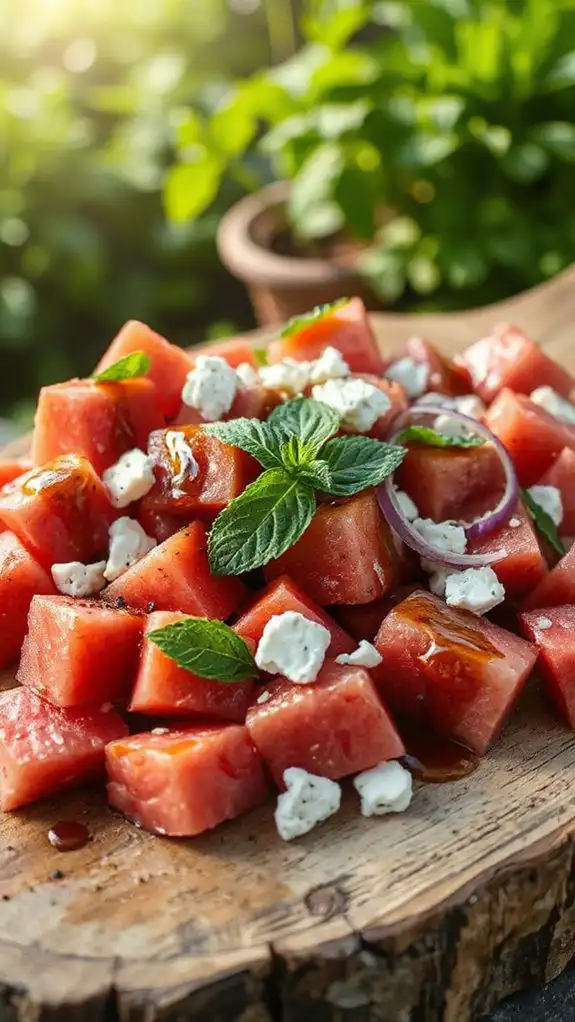 refreshing fruit and cheese