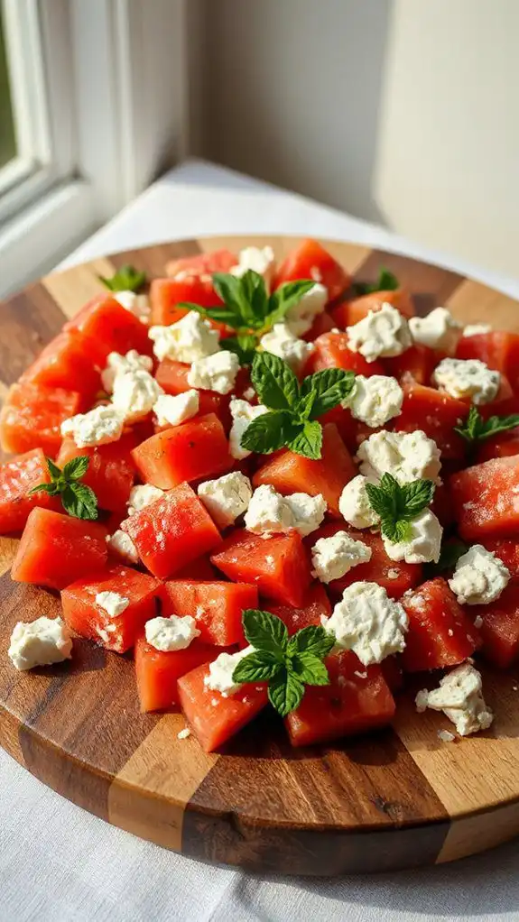refreshing fruit and cheese
