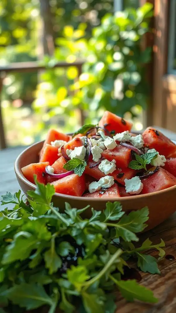 refreshing fruit and cheese salad
