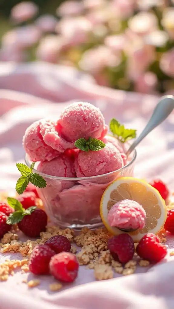 refreshing raspberry lemonade sorbet refreshing raspberry lemonade sorbet
