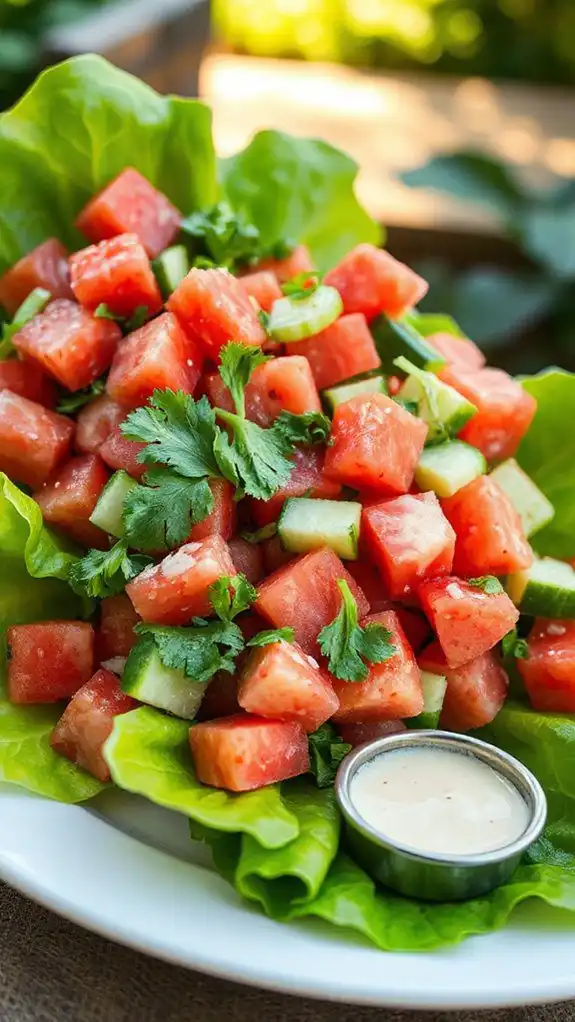 refreshing thai lettuce wraps