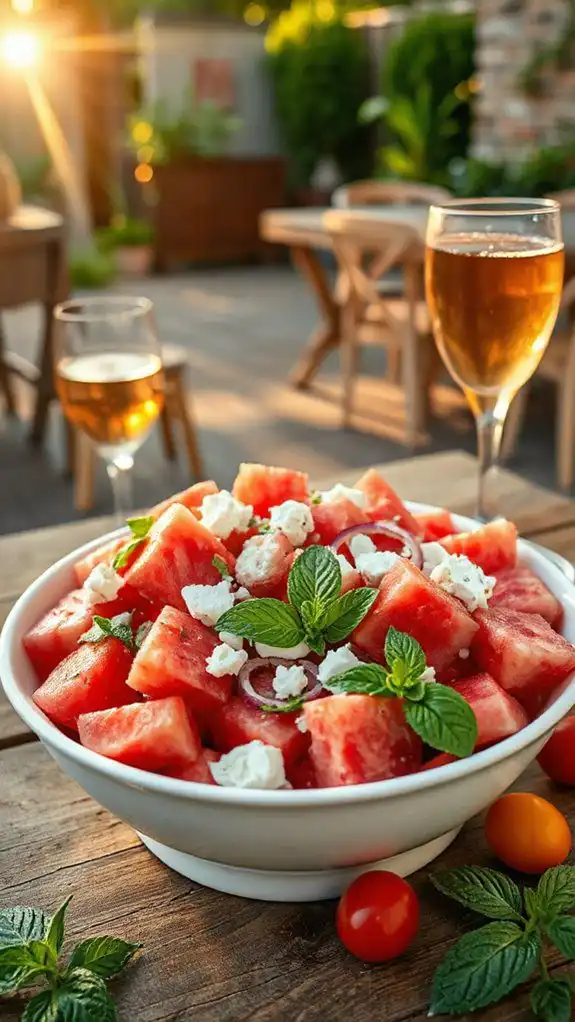 refreshing watermelon feta salad