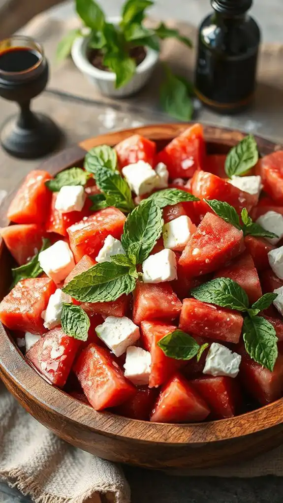 refreshing watermelon feta salad