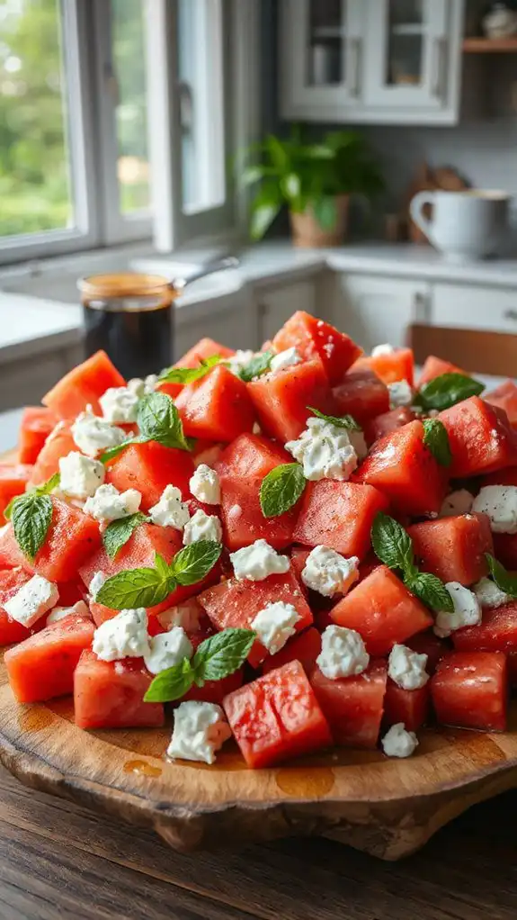 refreshing watermelon feta salad
