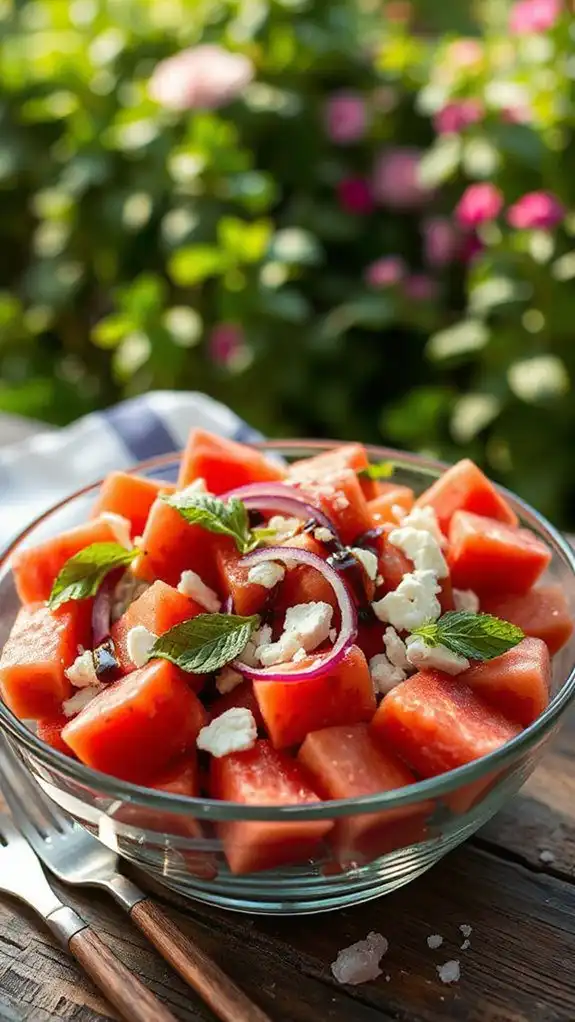 refreshing watermelon feta salad