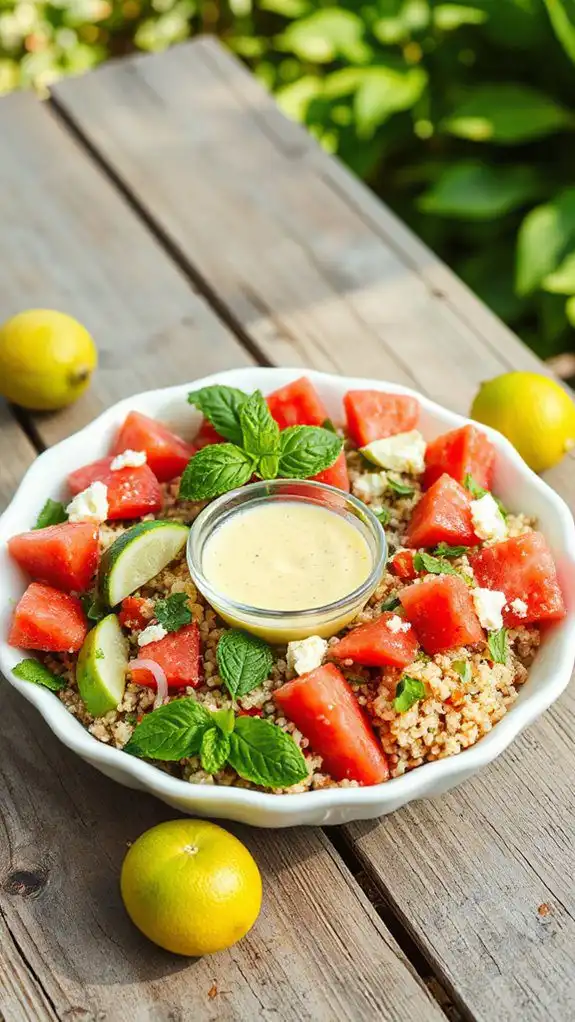 refreshing watermelon quinoa salad