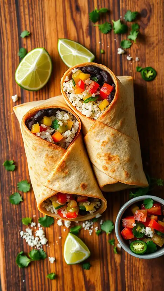 rice and beans wrapped rice and beans wrapped